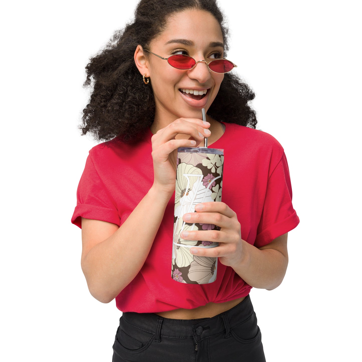 Floral Stainless steel tumbler