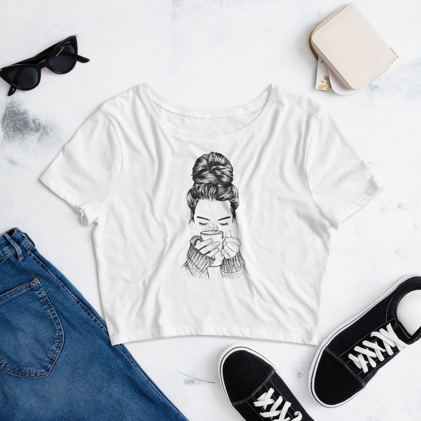 Coffee Lovers Crop Tee