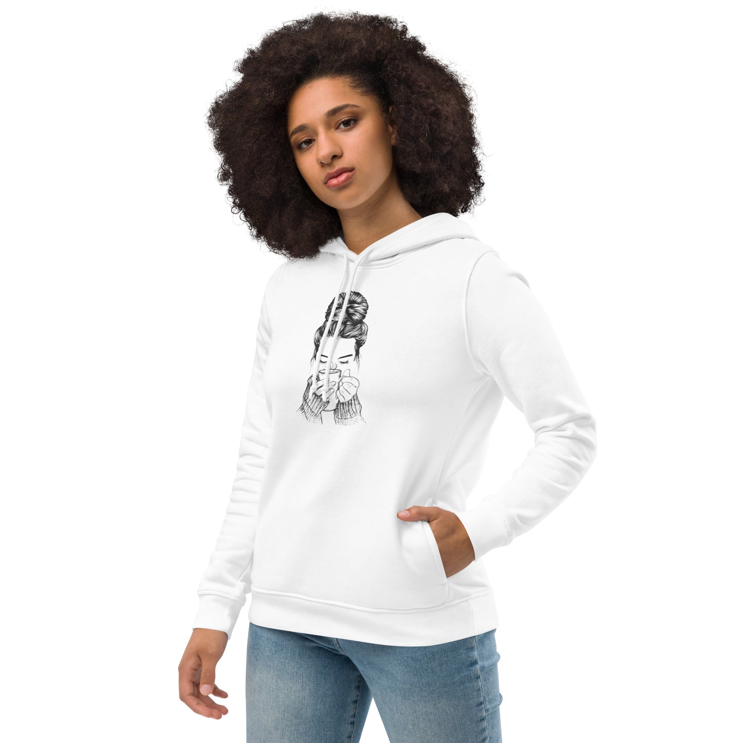 Coffee Lover Women's eco fitted hoodie