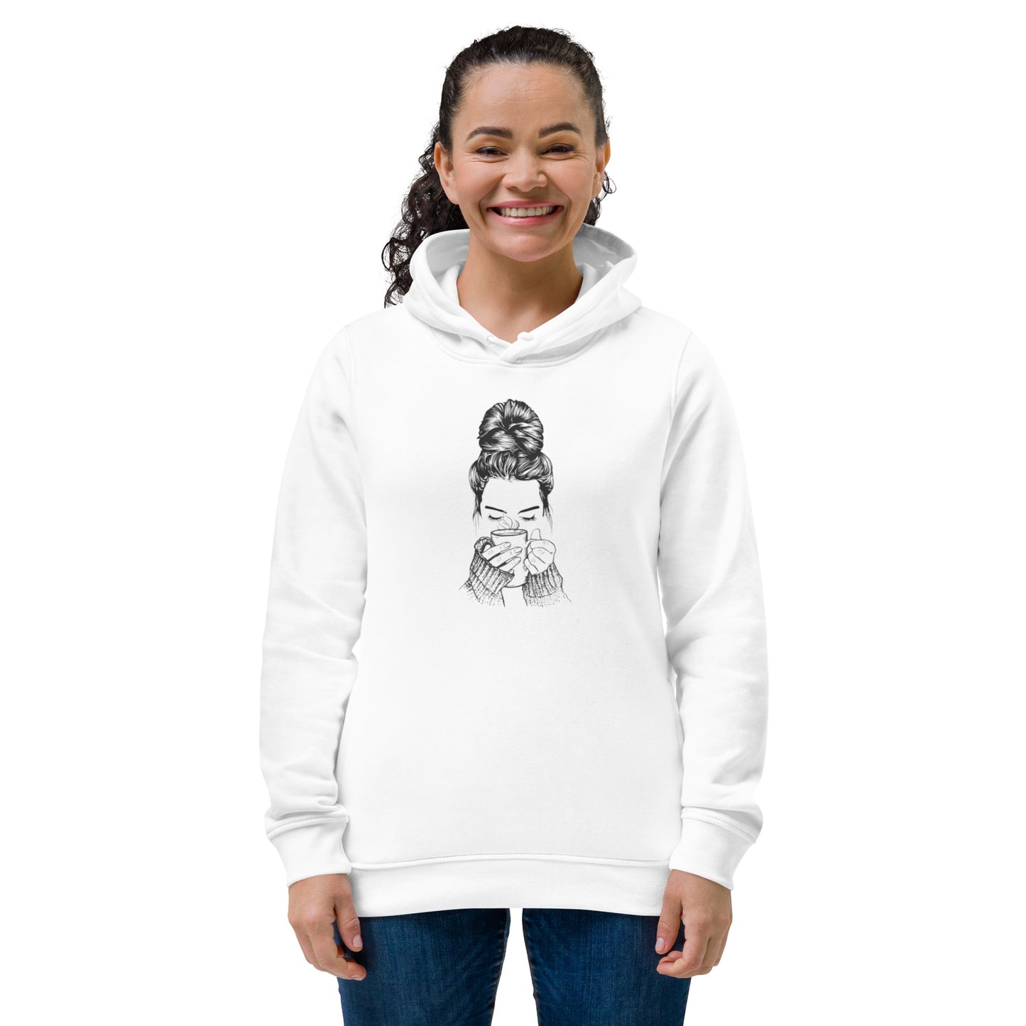 Coffee Lover Women's eco fitted hoodie